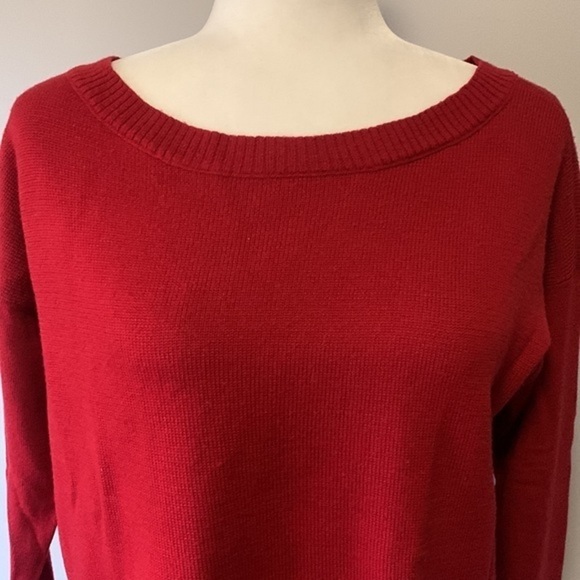 Eileen Fisher red sweater pullover shirt top  in size Small - Picture 3 of 9